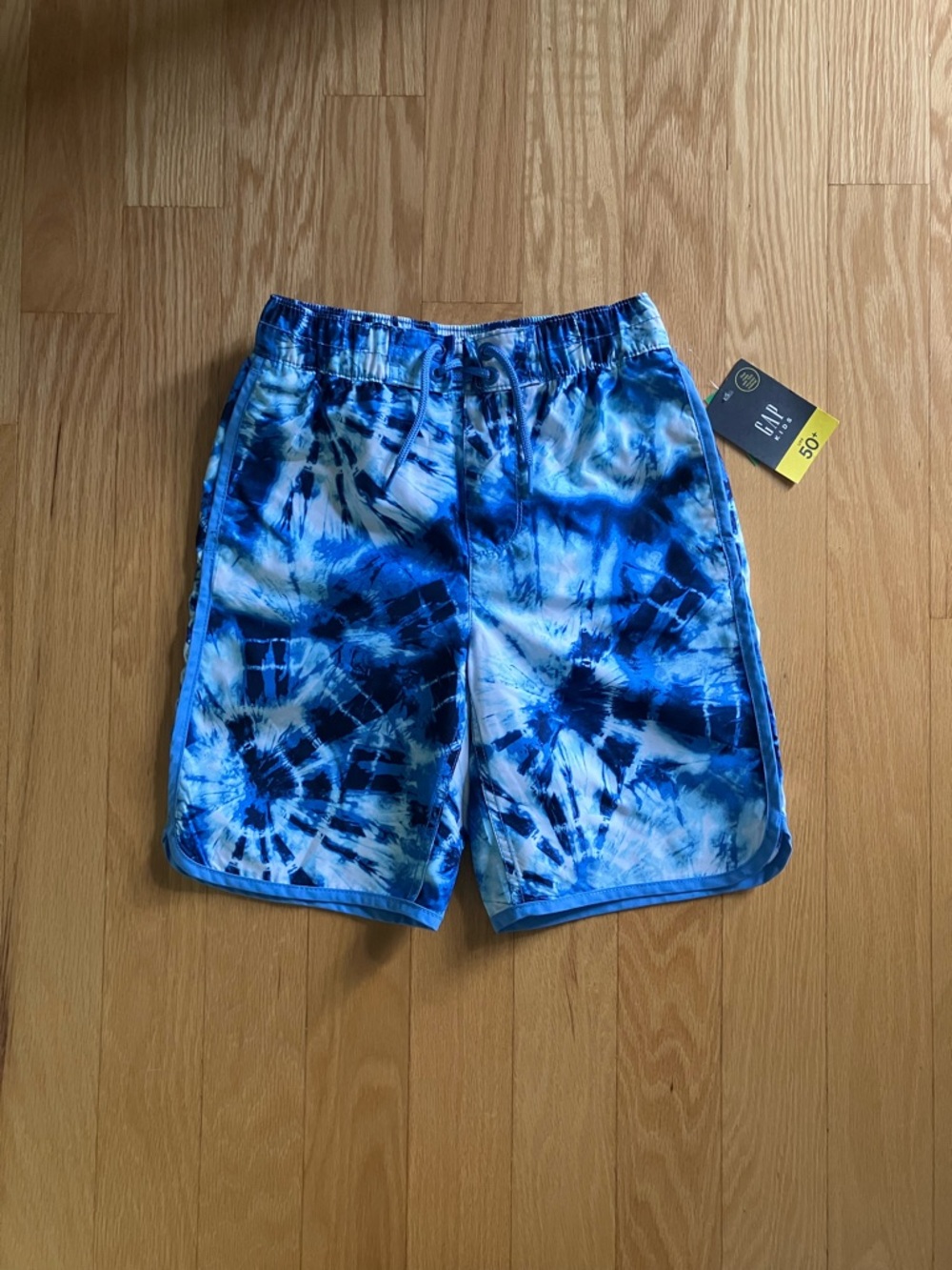GAP Kids Blue Tie-Dye Swim Trunks